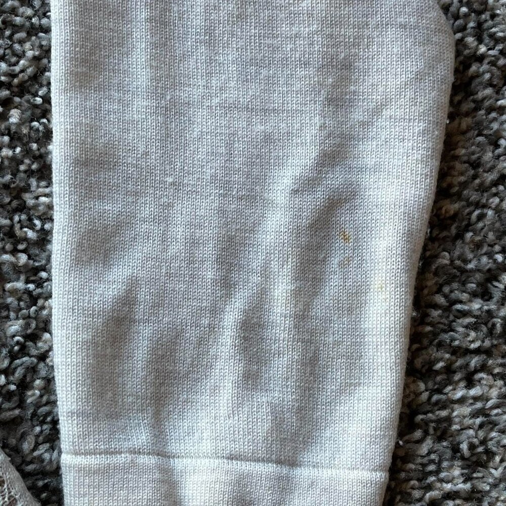 100% Wool Coldwater Creek Cardigan Women 1X Beige Cottagecore Woodsy Countrygirl - Picture 8 of 8